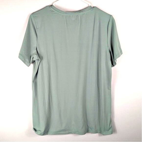 Mondetta Performance Luxury M Polygiene Activewear Top Sage Green Stretch Tee - Picture 4 of 4